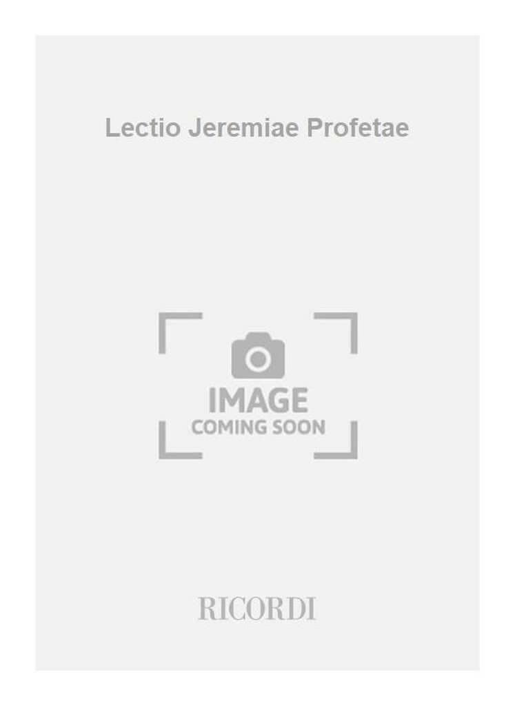 Lectio Jeremiae Profetae